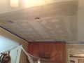 3. Drywall repair in progress